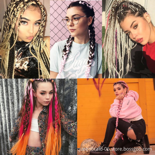 Smartbraid Easy Braid Ombre Jumbo Braiding Hair Bundles Texture Synthetic Braiding Hair Extension for Twisting Crochet Hair